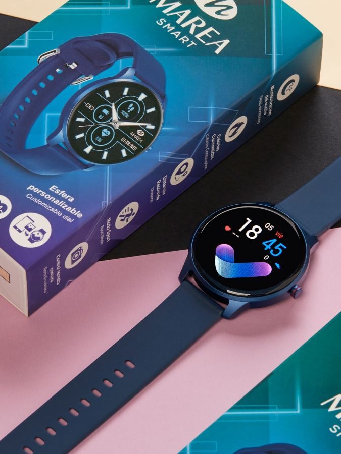 Marea Smartwatch Uomo B60001/1 – Cinturino Nero, Notifiche E Funzioni Smart