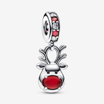 Foto de Charm Pandora colgante de Murano Reno de la Nariz Roja