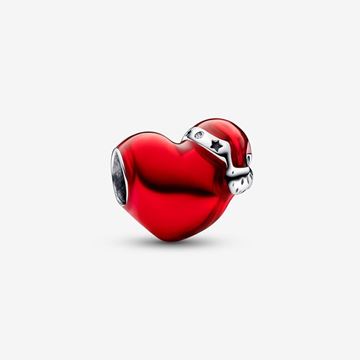 Foto de Charm Pandora Corazón Navideño Rojo