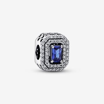 Picture of Charm Pandora Rectangulo Azul Nivelado Brillante
