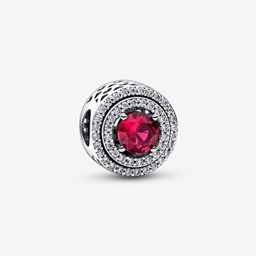 Foto de Charm Pandora Círculo Rojo Nivelado Brillante