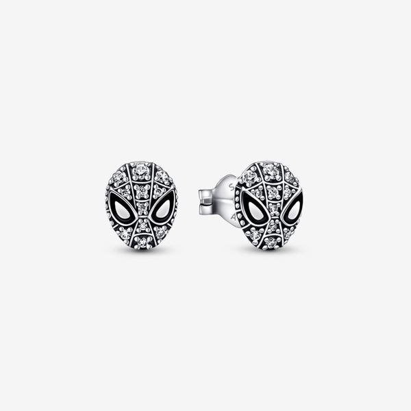 Foto de Pendientes Pandora de botón Máscara Spider-Man de Marvel