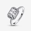 Foto de Anillo Pandora Halo Rectangular Brillante. Talla 56