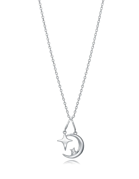 Foto de Collar Viceroy Trend de plata con motivo de luna y estrella