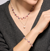 Foto de PULSERA LUXENTER DE PLATA DE LEY 925 Y CRISTAL ROSA ACABADO RODIO - COLIR