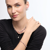 Foto de PULSERA LUXENTER DE PLATA DE LEY 925 Y CRISTAL ROSA ACABADO RODIO - COLIR