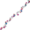 Foto de PULSERA LUXENTER DE PLATA DE LEY 925 Y CRISTAL ROSA ACABADO RODIO - COLIR