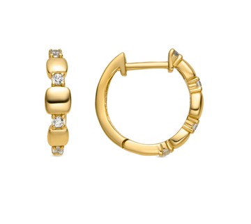 Foto de PENDIENTES LUXENTER DE PLATA DE LEY 925 Y CIRCONITA BRILLANTE ACABADO ORO AMARILLO DE 18K - SURES