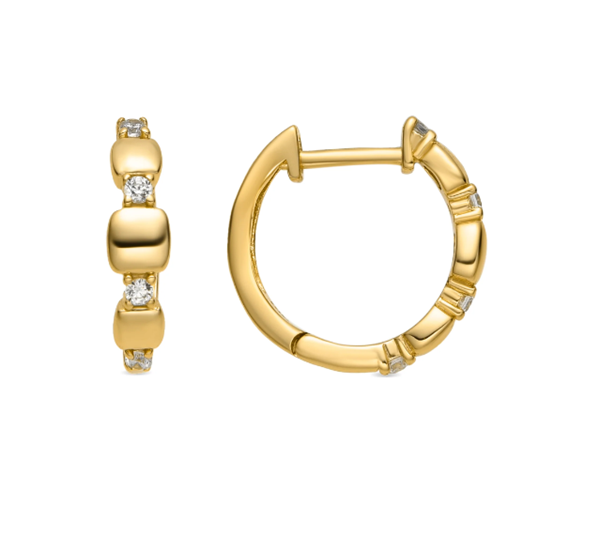 Foto de PENDIENTES LUXENTER DE PLATA DE LEY 925 Y CIRCONITA BRILLANTE ACABADO ORO AMARILLO DE 18K - SURES