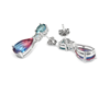Foto de PENDIENTES LUXENTER DE PLATA DE LEY 925 Y CUARZO HIDROTERMAL AZUL DEGRADADO ACABADO RODIO - KOARG