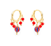 Foto de PENDIENTES LUXENTER DE PLATA DE LEY 925 Y LACADO ROJO ACABADO ORO AMARILLO DE 18K - TOWI