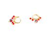 Foto de PENDIENTES LUXENTER DE PLATA DE LEY 925 Y LACADO ROJO ACABADO ORO AMARILLO DE 18K - TOWI