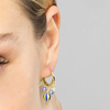 Foto de PENDIENTES LUXENTER DE PLATA DE LEY 925 Y LACADO MULTICOLOR ACABADO ORO AMARILLO DE 18K - TOWI