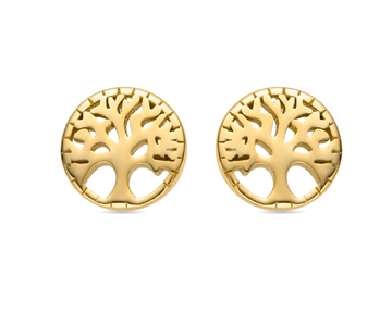 Foto de PENDIENTES LUXENTER DE PLATA DE LEY 925 ACABADO ORO AMARILLO DE 18K - TEPAI