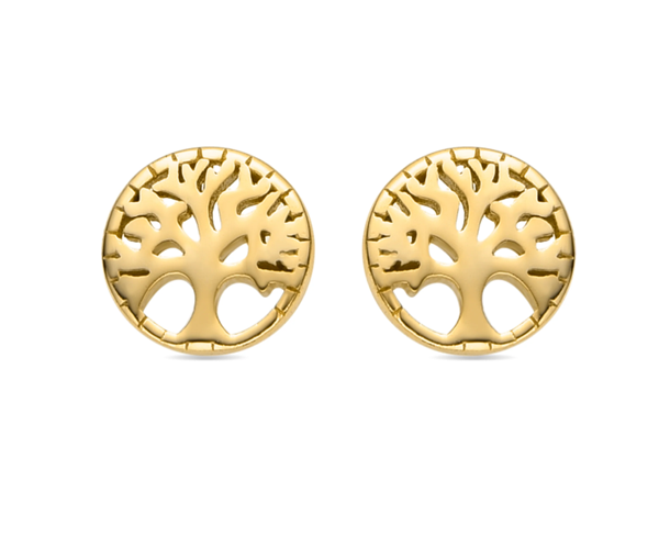 Foto de PENDIENTES LUXENTER DE PLATA DE LEY 925 ACABADO ORO AMARILLO DE 18K - TEPAI