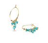 Foto de PENDIENTES LUXENTER DE PLATA DE LEY 925 Y CRISTAL VERDE ACABADO ORO AMARILLO DE 18K - DRAKO