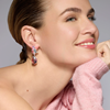Foto de PENDIENTES LUXENTER DE PLATA DE LEY 925 Y CUARZO HIDROTERMAL AZUL DEGRADADO ACABADO RODIO - KYSION