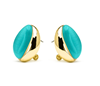 Foto de PENDIENTES LUXENTER ACABADO ORO AMARILLO DE 18K Y OJO DE GATO VERDE - XORAI