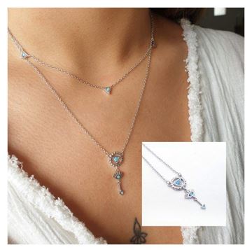 Foto de Collar Plata Boho Turquesa