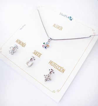 Foto de Collar Plata Cuatro En Uno Alegría
