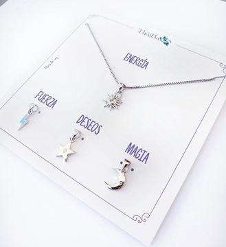 Foto de Collar Plata Cuatro En Uno Energía