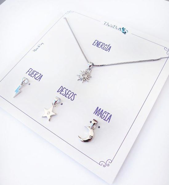 Foto de Collar Plata Cuatro En Uno Energía