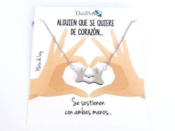 Foto de Collar Plata Manos Corazón