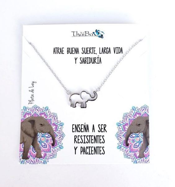 Foto de Collar Plata Elefante De La Suerte