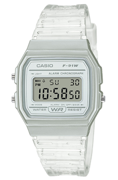 Foto de Reloj Casio Resina Transparente  F-91WS-7EF