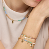Foto de COLLAR DE PLATA DE LEY 925 Y CRISTAL MULTICOLOR ACABADO ORO AMARILLO DE 18K - KEDRIL