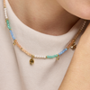 Foto de COLLAR DE PLATA DE LEY 925 Y CRISTAL MULTICOLOR ACABADO ORO AMARILLO DE 18K - KEDRIL