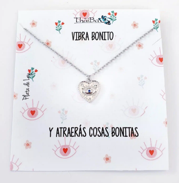 Foto de Collar Plata Corazón Ojo
