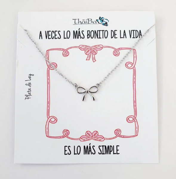 Foto de Collar Plata Lazo Coquette