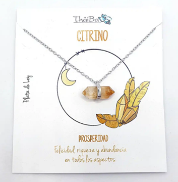 Foto de Collar Plata Piedra Citrino Prisma