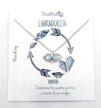 Foto de Collar Plata Labradorita Prisma