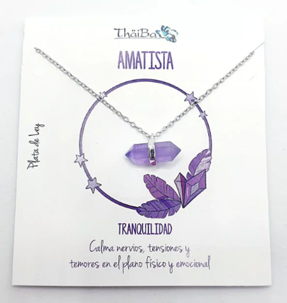 Foto de Collar Plata Amatista Prisma