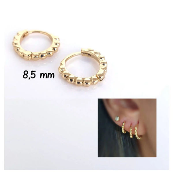 Foto de Pendientes Plata chapada Bolitas S