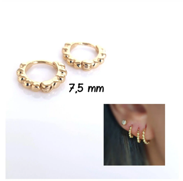 Foto de Pendientes Plata Chapada Bolitas XS