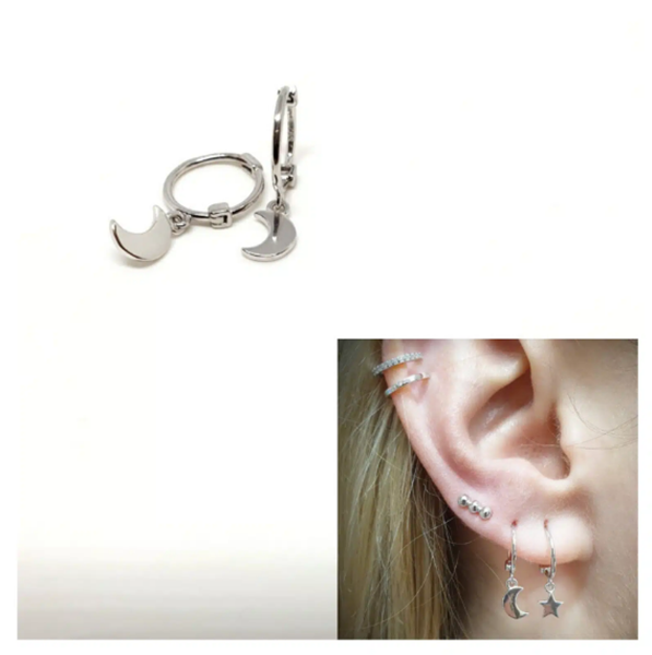 Foto de Pendientes Plata Aro Luna