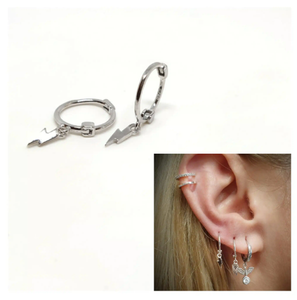 Foto de Pendientes Plata Aro Rayo