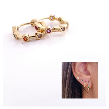 Foto de Pendientes Plata Chapada Mía