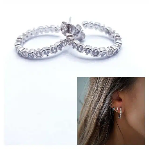 Foto de Pendientes Plata Aro Circonitas