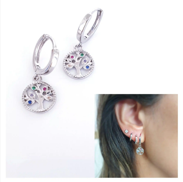 Foto de Pendientes Plata Árbol De La Vida
