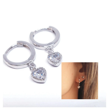 Foto de Pendientes Plata Corazón