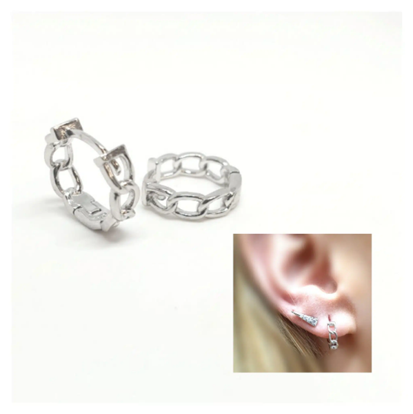 Foto de Pendientes Plata Aro Eslabón