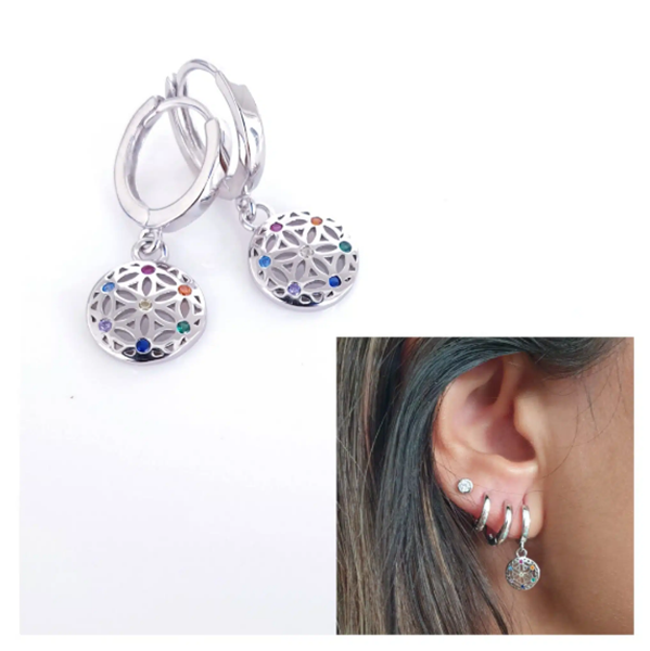 Foto de Pendientes Plata Flor De La Vida