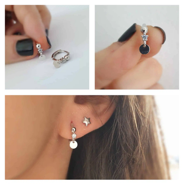 Foto de Pendientes Plata Chapita Plata