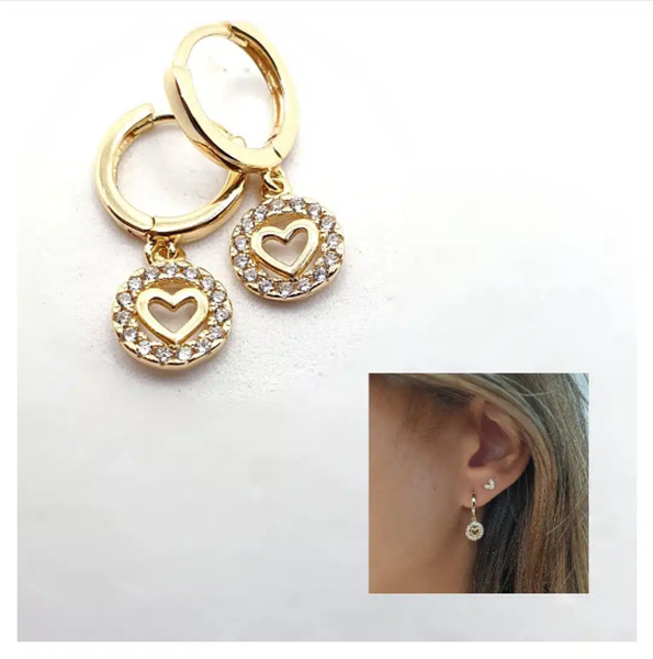 Foto de Pendientes Plata Chapada Love