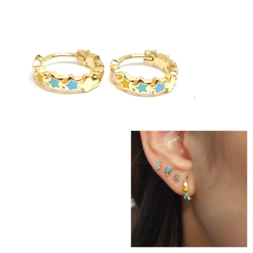 Foto de Pendientes Plata Chapada Mini Happy